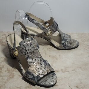 Cole Haan Snakeskin Patterned Women's Heels Sandals Size 8.5
